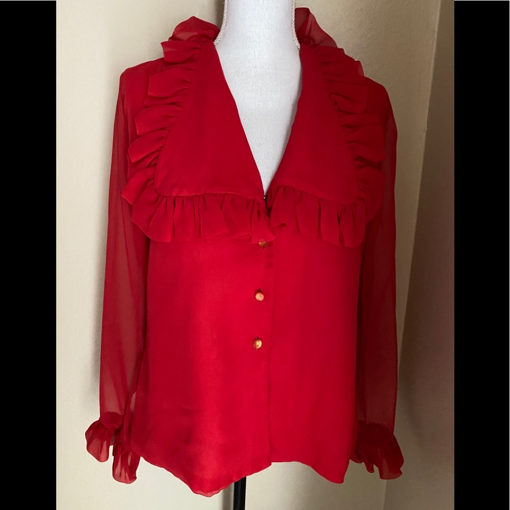 Vintage Red Blouse